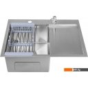 Кухонные мойки Saniteco 6550-L (с сифоном, дозатором и коландером) Кухонные мойки Saniteco 6550-L (с сифоном, дозатором и коландером)