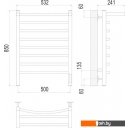 Полотенцесушители TERMINUS Классик П8 500x850 с полкой нп электро (хром)