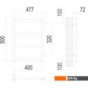 Полотенцесушители TERMINUS Аврора П4 400x500 бп (хром)