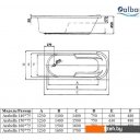 Ванны Alba Spa Arabella 170x75 (с ножками и экраном)