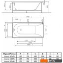 Ванны Alba Spa Impero 170x75 (с ножками и экраном)
