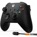 Игровые контроллеры и аксессуары Microsoft Xbox + USB-C кабель (черный)