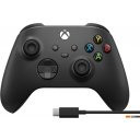 Игровые контроллеры и аксессуары Microsoft Xbox + USB-C кабель (черный)