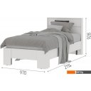 Кровати Стендмебель Хелен КР 01 90x200 (белый/белый)