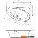 Ванны Riho Lyra 153x100 (левая, с ножками)