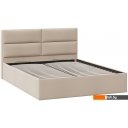 Кровати Трия Глосс универсальный тип 1 с ПМ 160x200 (велюр мокко светлый)