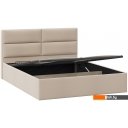 Кровати Трия Глосс универсальный тип 1 с ПМ 160x200 (велюр мокко светлый)
