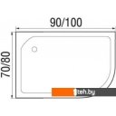 Душевые поддоны River Wemor 100/70/24 L