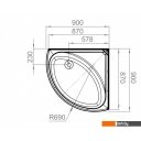 Душевые кабины Domani-Spa Simple 99 High Eco DS01EcSm99HWCl00-V1.2 (белый/прозрачное стекло)