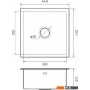 Кухонные мойки GranFest Metal нержавеющая сталь AISI 304 GF-4444 (с сифоном)