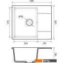 Кухонные мойки GranFest Urban GF-UR-258L (темно-серый)