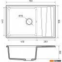 Кухонные мойки GranFest GF-LV-760L (терракот)
