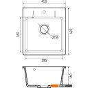 Кухонные мойки GranFest Urban GF-UR-245 (темно-серый)