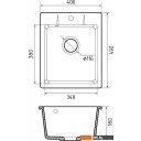 Кухонные мойки GranFest Urban GF-UR-240 (темно-серый)