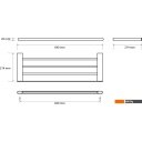 Аксессуары для ванной и туалета Bemeta Organic 167105080 (600мм, черный матовый)