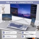 Клавиатуры Royal Kludge M87 RGB Ocean Blue (RK Cream)