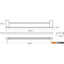 Аксессуары для ванной и туалета Bemeta Organic 167104050 (600мм, черный матовый)