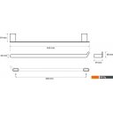 Аксессуары для ванной и туалета Bemeta Organic 167104370 (600мм, черный матовый)