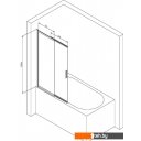 Шторки и карнизы для ванн и поддонов AM.PM Like W80S-100PS-150MT