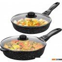 Сковороды Elan Gallery Гармония вкуса 120134+2 (черный мрамор)