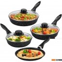 Сковороды Elan Gallery Гармония вкуса 120112+4 (черный мрамор)