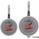 Сковороды Elan Gallery Гармония вкуса +крышки 120591+2 (4пр, серый мрамор)