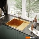 Кухонные мойки Mixline Pro 552924 (золото, с сифоном)