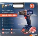 Шуруповерты, гайковерты, электроотвертки WATT WAS-18 Li-2BL 1.018.050.00 (с 2-мя АКБ, кейс)