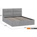 Кровати Трия Глосс универсальный тип 1 160x200 (микровелюр Wellmart Silver) Кровати Трия Глосс универсальный тип 1 160x200 (микровелюр Wellmart Silver)