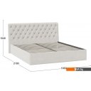 Кровати Трия Скарлет универсальная тип 1 180x200 (велюр бежевый)