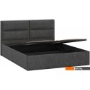 Кровати Трия Глосс универсальный тип 1 с ПМ 160x200 (микровелюр Wellmart Graphite)