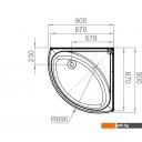 Душевые кабины Domani-Spa Simple 110 High (белый/прозрачное стекло)