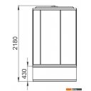 Душевые кабины Domani-Spa Simple 110 High (белый/прозрачное стекло)