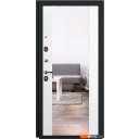 Металлические двери Guard С зеркалом 96х205 (левая, графитбьянко)