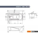 Ванны Ventospa Serena LA 160x70 (с ножками и экраном)