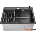 Кухонные мойки Saniteco 6045 Nano (с сифоном, дозатором и коландером) Кухонные мойки Saniteco 6045 Nano (с сифоном, дозатором и коландером)