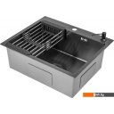 Кухонные мойки Saniteco 5045 Nano (с сифоном, дозатором и коландером) Кухонные мойки Saniteco 5045 Nano (с сифоном, дозатором и коландером)