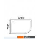 Душевые кабины River Nara 90/70/24 МТ L (без крыши)