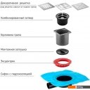 Сифоны Berges Wasserhaus Zentrum Norma 150x150 090363 (матовый хром)
