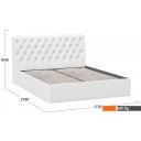Кровати Трия Скарлет универсальная тип 1 с ПМ 160x200 (кожзам белый)