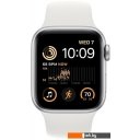 Умные часы и браслеты Apple Watch SE 2 40 мм (алюминиевый корпус, серебристый/белый, спортивный силиконовый ремешок M/L)
