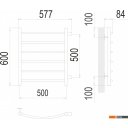 Полотенцесушители TERMINUS Классик П6 500x600 (боковое подключение 50, хром)