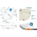 Душевые поддоны Метакам Classic N 90x90 АПS_011737 (закругленный)