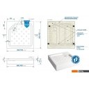 Душевые поддоны Метакам Universal N 90x90 АПS_011738 (квадратный)