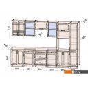 Готовые кухни Интерлиния Тренд 3.2В (белый/белый/кастилло темный)