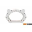 Сборные модели Eco-Wood-Art «Кошкин дом» белый каркас — розовый мех