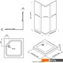 Душевые кабины Triton Вента Блэк А1 100х80 без поддона (прозрачное стекло)