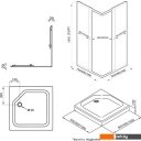 Душевые кабины Triton Вента-Блэк 80x80 (хром, с поддоном)