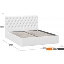 Кровати Трия Скарлет универсальная тип 1 160x200 (кожзам белый)