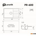Кухонные мойки Practik PR-M 600-004 (черный оникс)